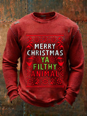 Men's Merry Christmas ya filthy animal long-sleeved T-shirts