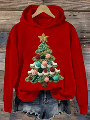Women's Christmas tree print Regular Sweatshirt