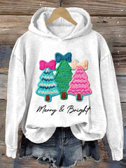 Women's Christmas tree print Regular Sweatshirt