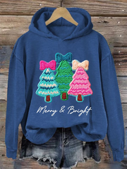 Women's Christmas tree print Regular Sweatshirt