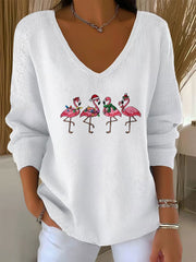Women's Christmas Print Casual Top