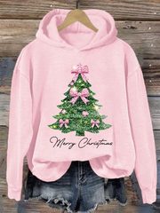 Women's Christmas tree print Regular Sweatshirt