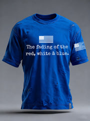 Men's The Fading Of The Red White And Blue Printed T-Shirt