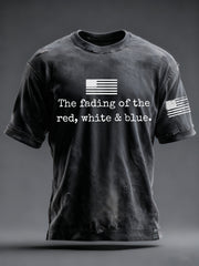Men's The Fading Of The Red White And Blue Printed T-Shirt