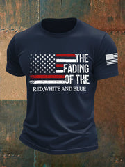 Men's The Fading Of The Red White And Blue Short-sleeved T-shirt