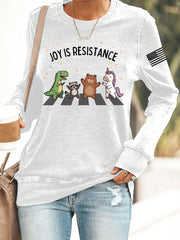 Women's Joy is Resistance: Portland Frog Protestors Anti Fascism Sweatshirt