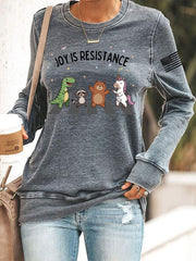 Women's Joy is Resistance: Portland Frog Protestors Anti Fascism Sweatshirt