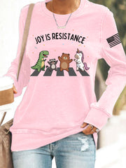 Women's Joy is Resistance: Portland Frog Protestors Anti Fascism Sweatshirt