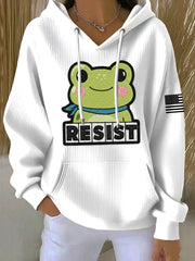 Women's FDT Polish Frog Print Hoodie