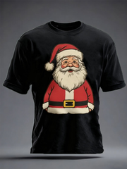 Men's Santa Claus print short sleeves t-shirt