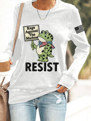 Women's  Resist Frog Long Sleeve Sweatshirt