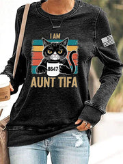 Women's I Am Aunt Tifa Aunties Resist Fascists Sweatshirt