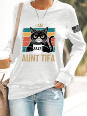 Women's I Am Aunt Tifa Aunties Resist Fascists Sweatshirt