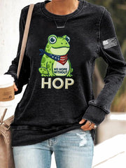 Women's Frog Resist No Hope Without Hop Printed Sweatshirt