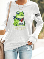 Women's Frog Resist No Hope Without Hop Printed Sweatshirt