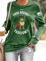 Women's Frog Against Fascism Sweatshirt