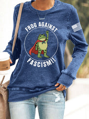 Women's Frog Against Fascism Sweatshirt