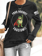 Women's Frog Against Fascism Sweatshirt