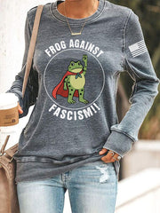 Women's Frog Against Fascism Sweatshirt