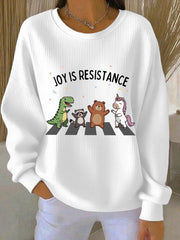 Women's Joy Is Resistance Anti Fascism Sweatshirt