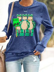 Women's Resist Portland Frog Print Sweatshirt