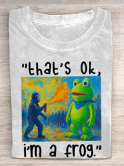 Women's Resist Portland Frog Print short-sleeved T-shirt