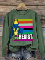 Women's Resist Portland Frog Print sweatshirt
