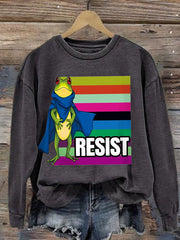 Women's Resist Portland Frog Print sweatshirt