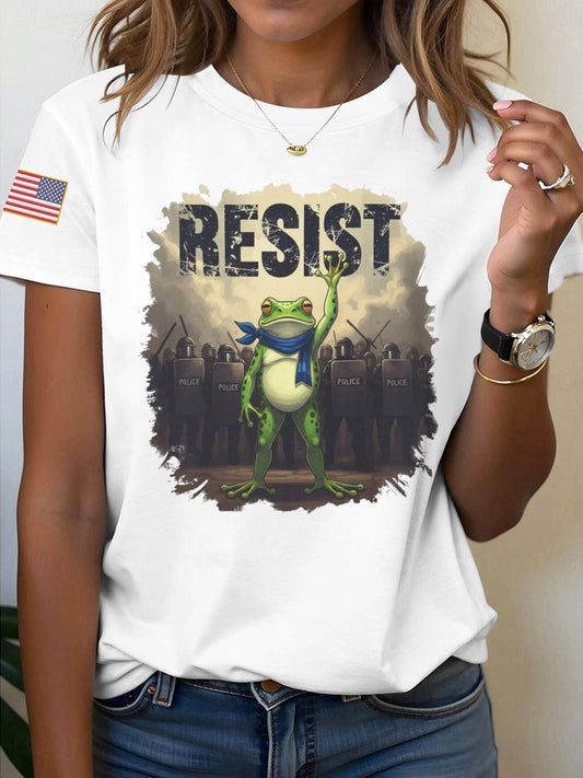 Women's Resist Frog Printed T-shirt
