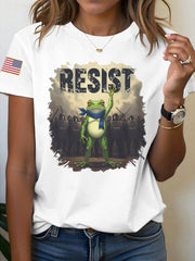 Women's Resist Frog Printed T-shirt