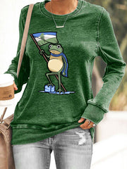 Women's Resist Portland Frog Print Sweatshirt