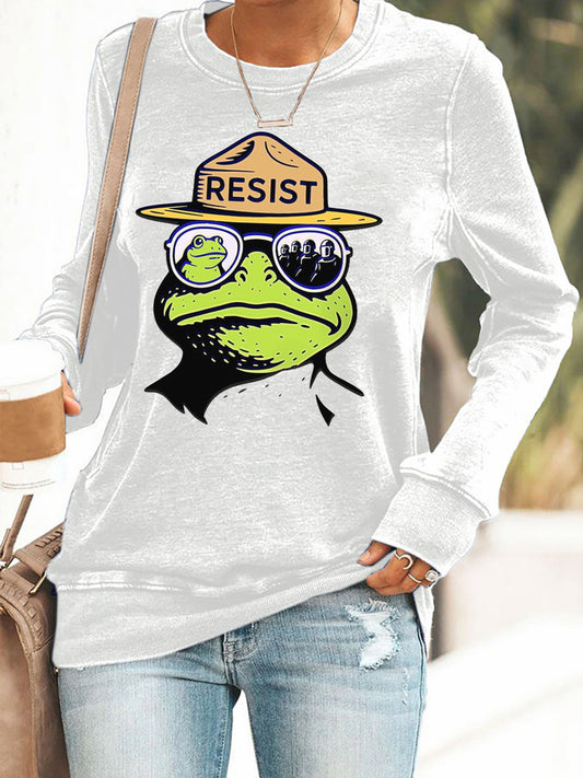 Women's Resist Portland Frog Print Sweatshirt