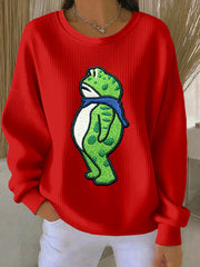 Women's Portland Frog Resist Ribbed Round-Neck Sweatshirt