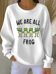 Women's Resist Frog Print Casual Sweatshirt
