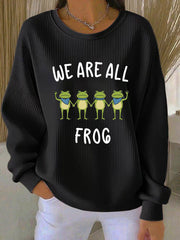 Women's Resist Frog Print Casual Sweatshirt