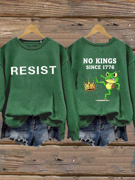 Women's Resist Portland Frog NO KINGS SINCE 1776 Sweatshirt