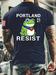 Men's Resist Portland Frog Cotton Short-Sleeved T-shirt