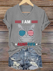 Women's I Am Aunt Tifa V-Neck Tee