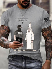 Men's Funny Abolish ICE Nice Hat V-Neck Tee