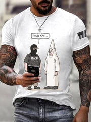 Men's Funny Abolish ICE Nice Hat V-Neck Tee