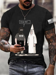 Men's Funny Abolish ICE Nice Hat V-Neck Tee