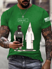 Men's Funny Abolish ICE Nice Hat V-Neck Tee