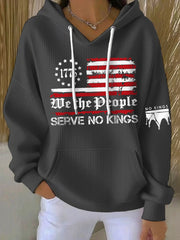 Women's No Kings Print Hoodie