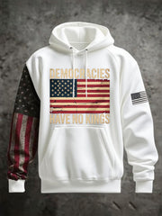 Men's No Kings Oversized Drop-Shoulder Hoodie with Pockets