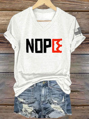 Women's No Kings Printed Casual T-shirt