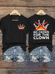 Women's No Kings Printed Casual T-shirt