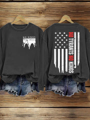 Women's No Kings Print Sweatshirt