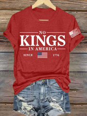 Women'sro No Kings In America Resist Trump Protest Patriotic T-Shirt