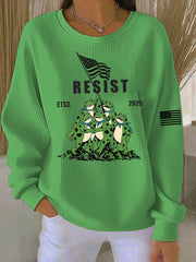 Women's Frog Resist ETSD  2025 Ribbed Round-Neck Sweatshirt