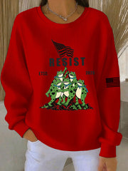 Women's Frog Resist ETSD  2025 Ribbed Round-Neck Sweatshirt